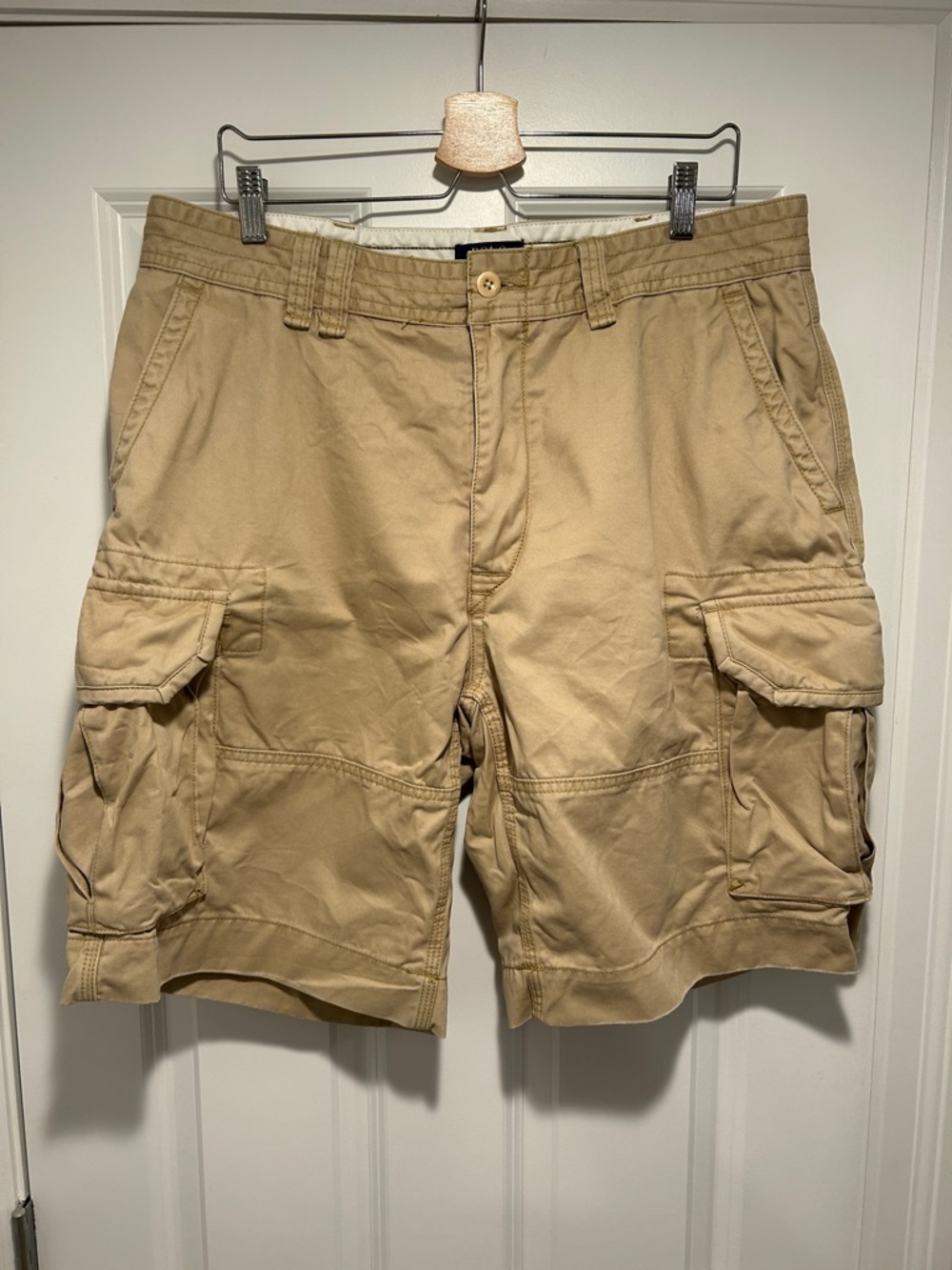 Ralph Lauren Khaki Cargo Shorts with Multi-Pockets